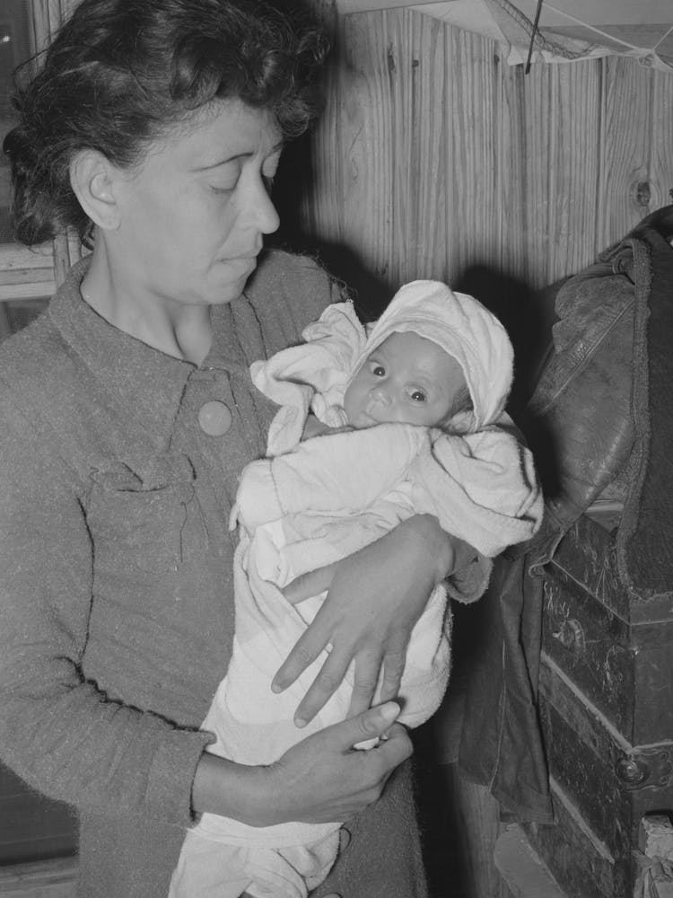 Mexican Mother With Under Nourished Baby, Crystal City, Texas By Russell Lee