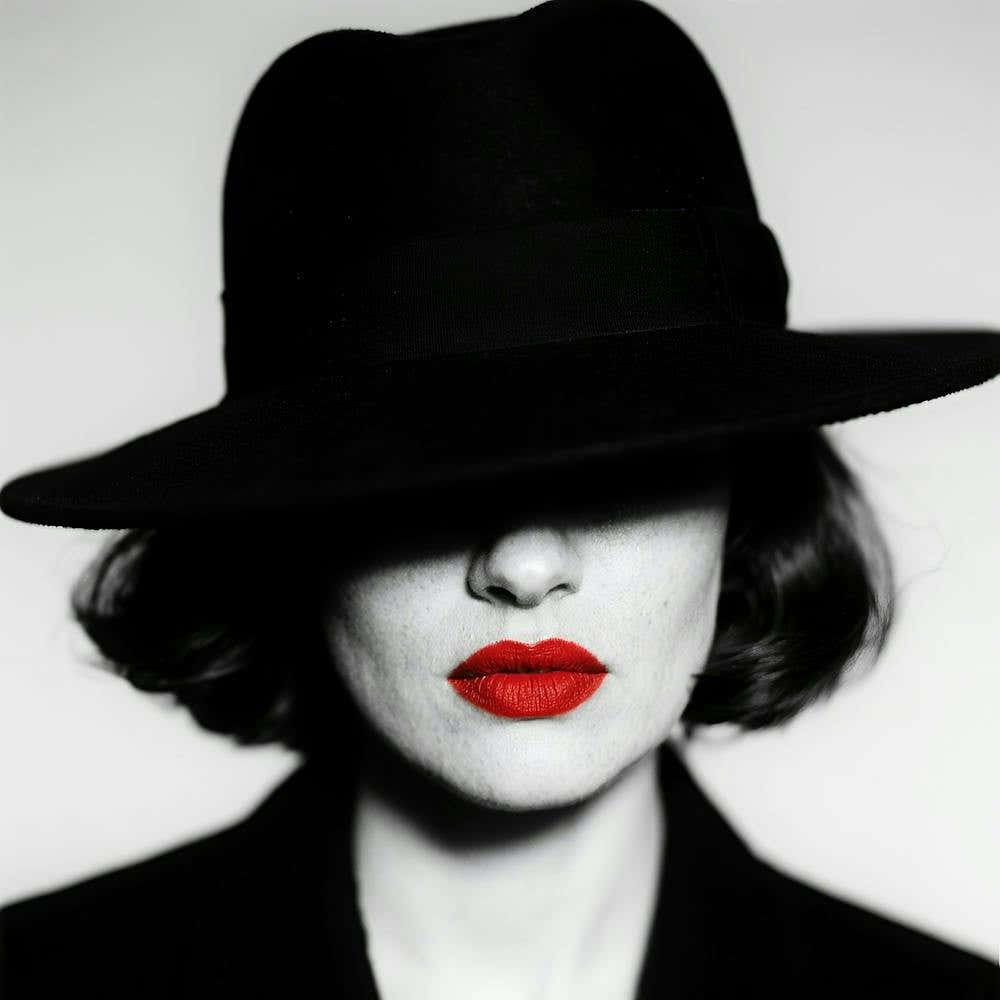 Black And White Portrait Of A Woman