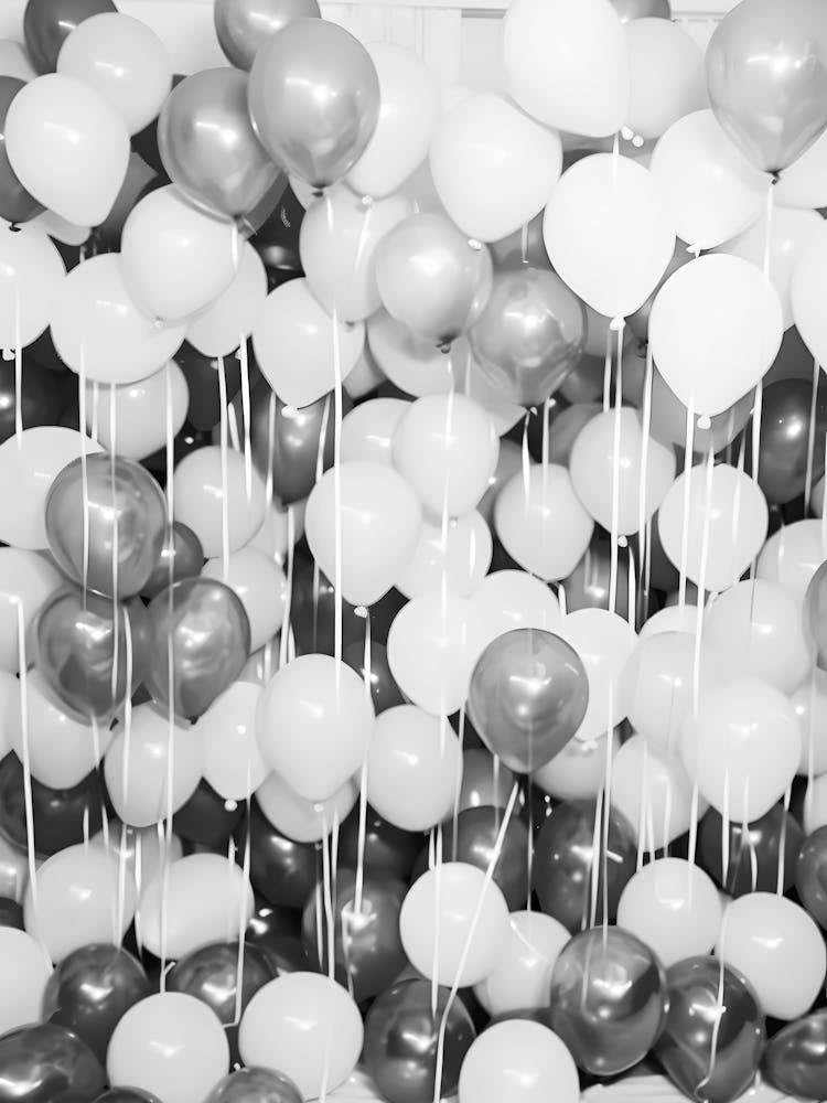 Black And White Balloons