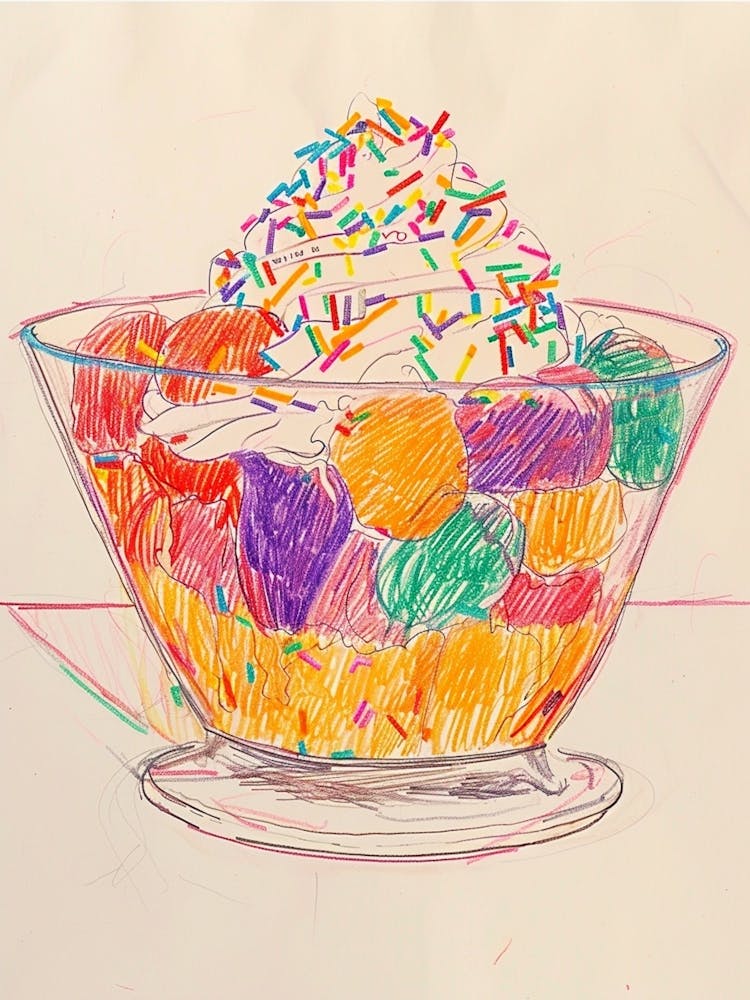 Jelly Trifle Children S Scribble Style 3