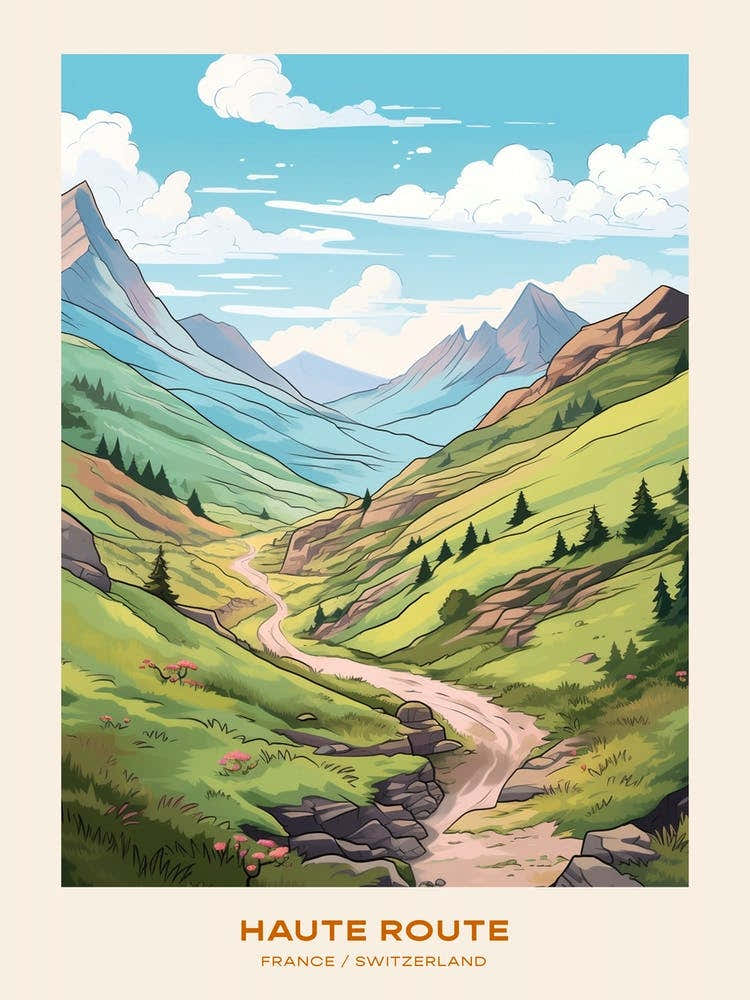 Haute Route France Switzerland 2 Hike Poster