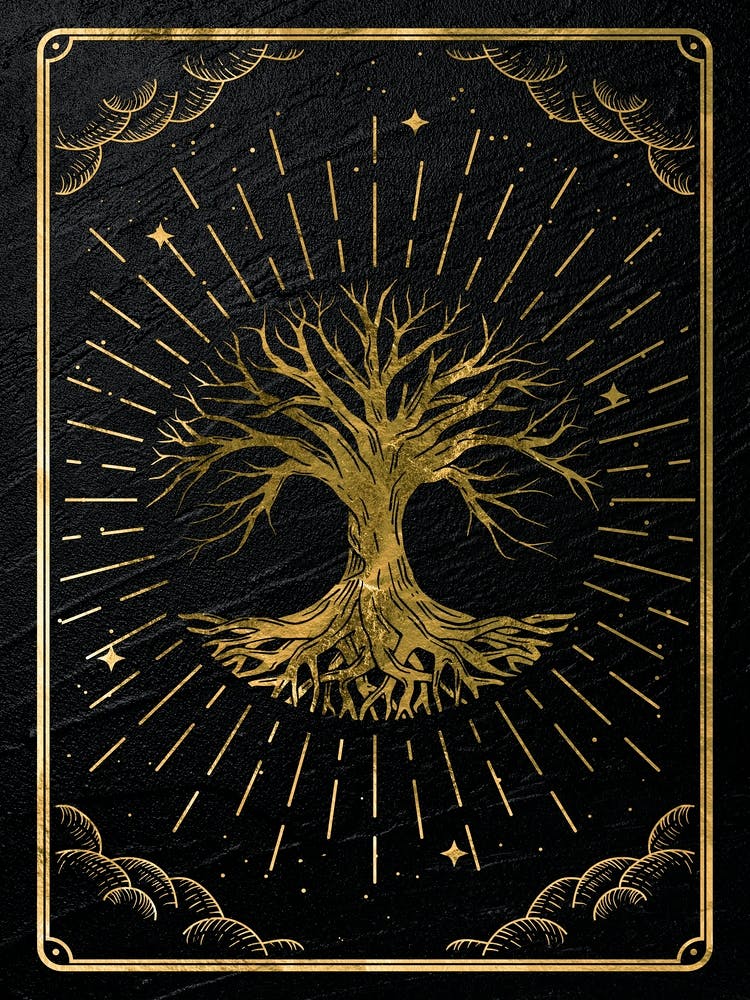 Gold Mystical Tarot: Tree of life