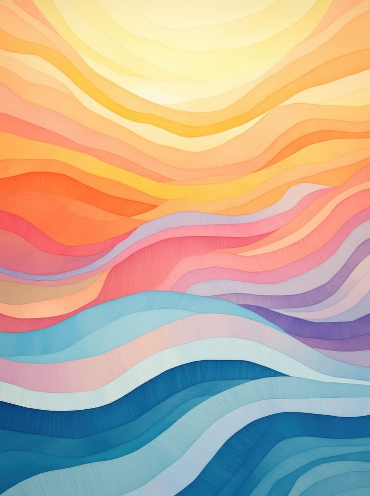 Abstract Watercolor Seascape