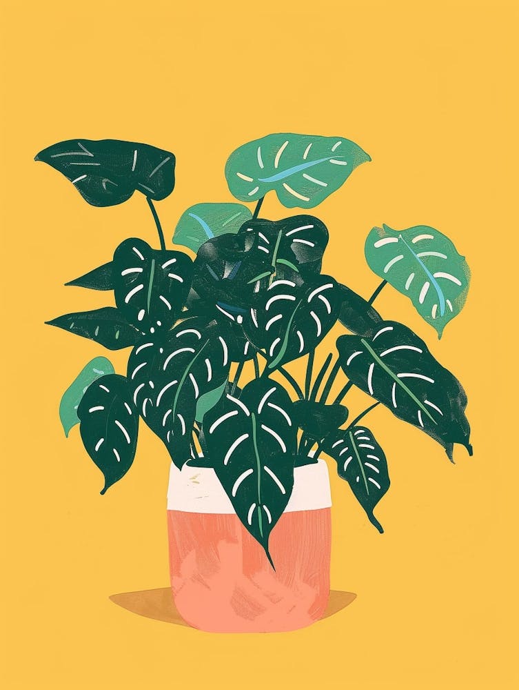 Prayer Plant Minimalist Illustration 7