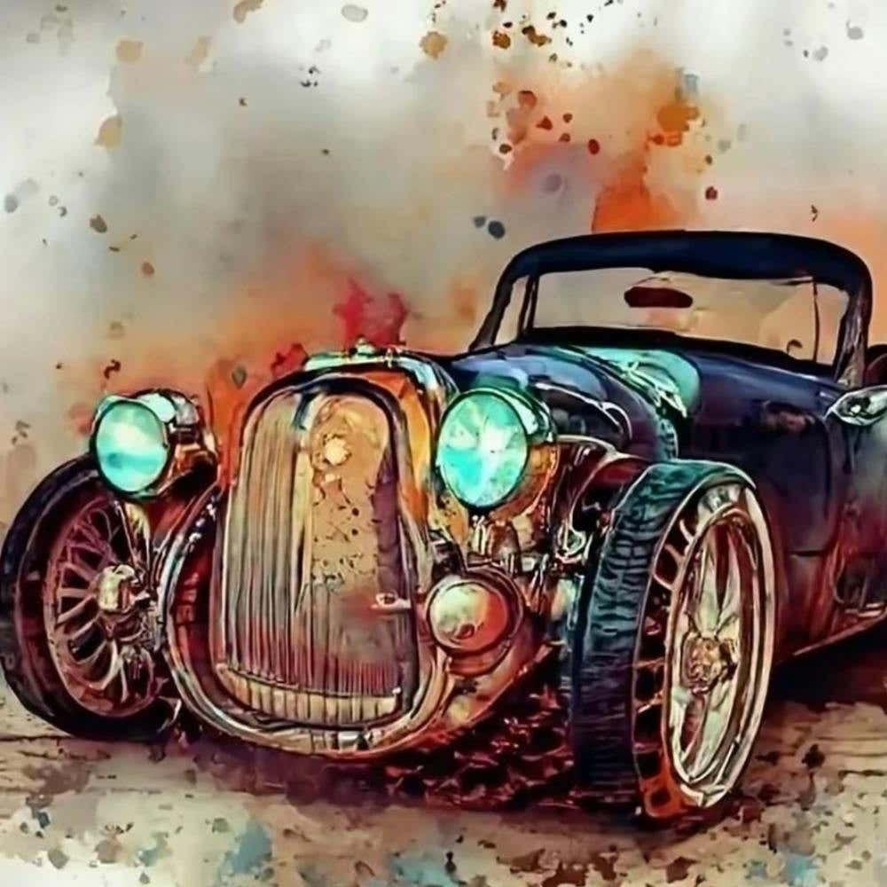 Old Car Painting