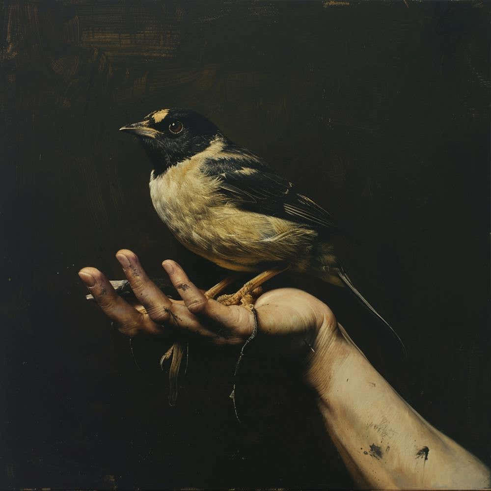 Bird Perched On A Hand