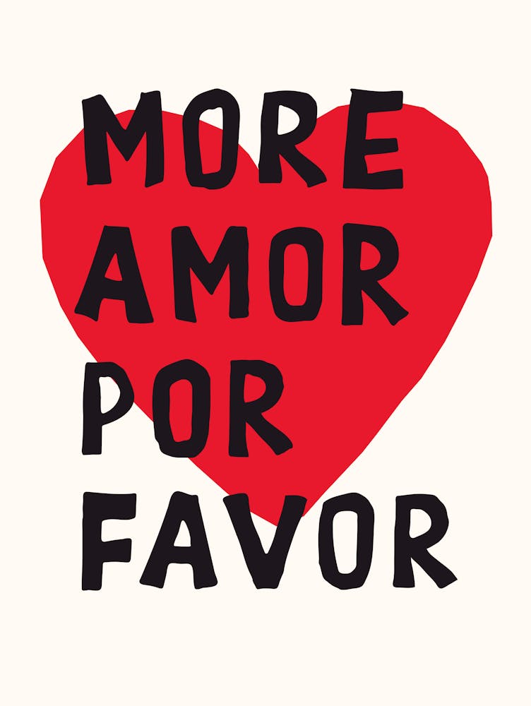 More Amor Por Favor in Black, Red, and White