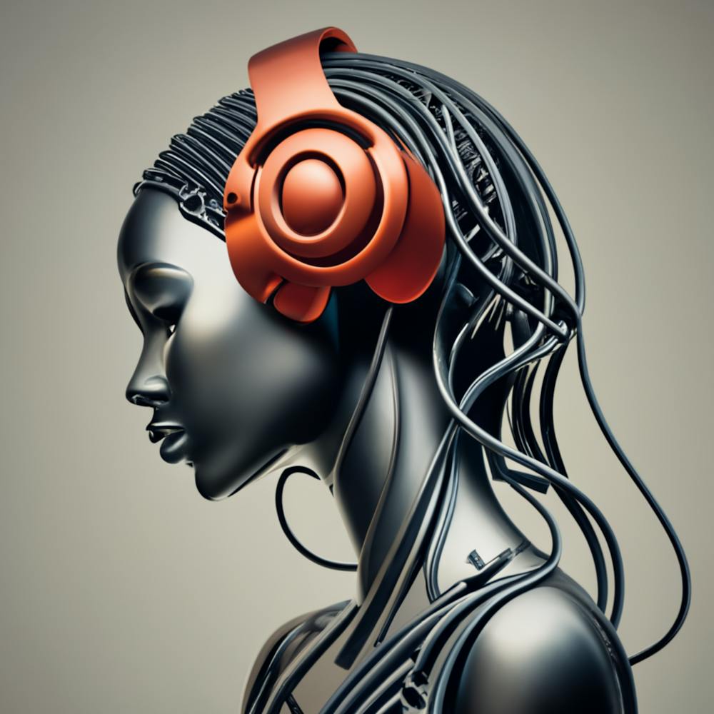 Woman With Headphones 57