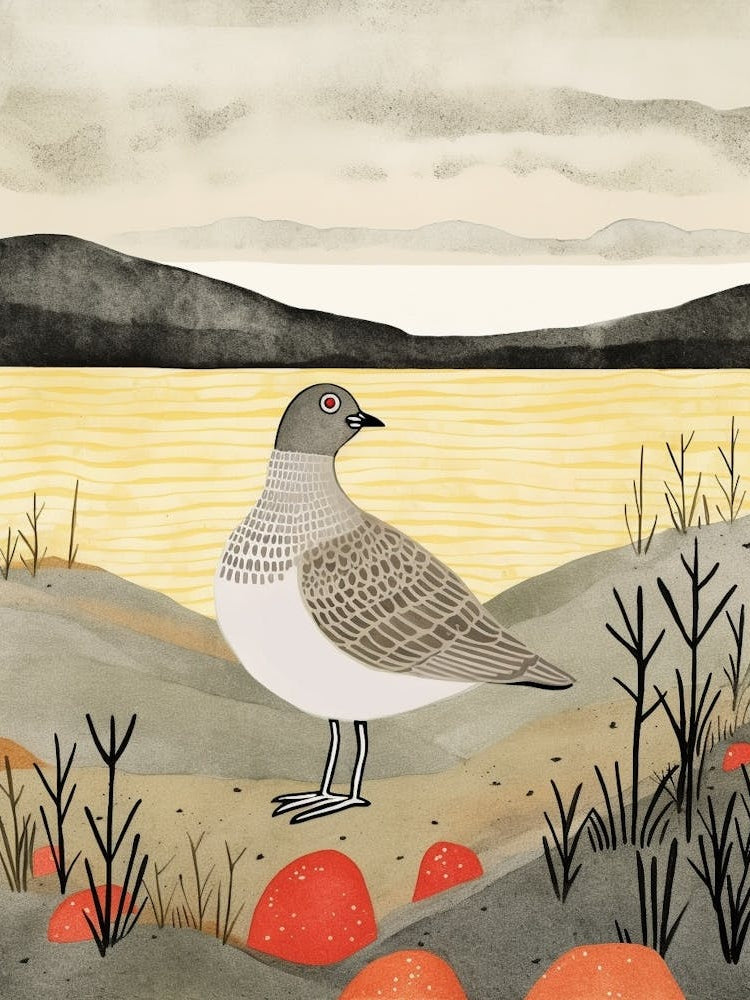 Bird Illustration Grey Plover 1