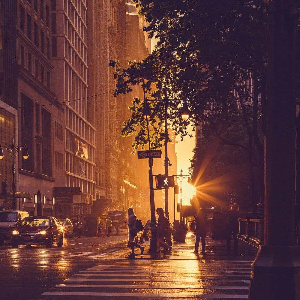 Sunshine On A Rainy Day Manhattan New York Square