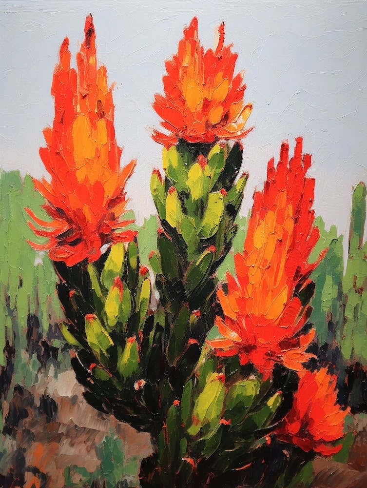 Cactus Painting Woolly Torch Cactus 1