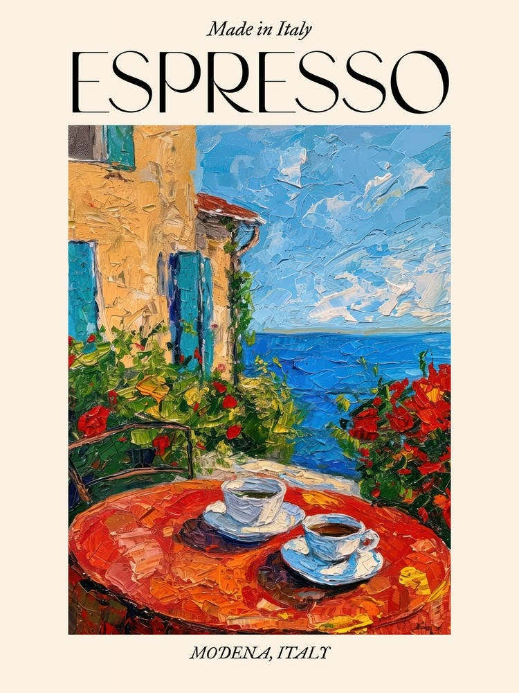 Modena Espresso Made In Italy 2 Poster