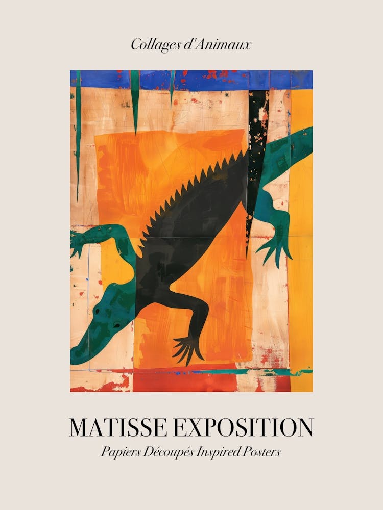 Crocodile 2 Matisse Inspired Exposition Animals Poster