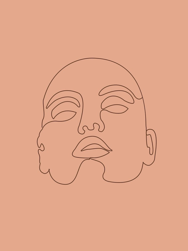 Ethereal Minimal Line Portrait