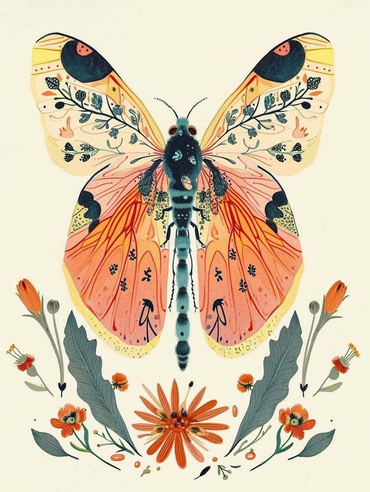 Colourful Insect Illustration Firefly 14