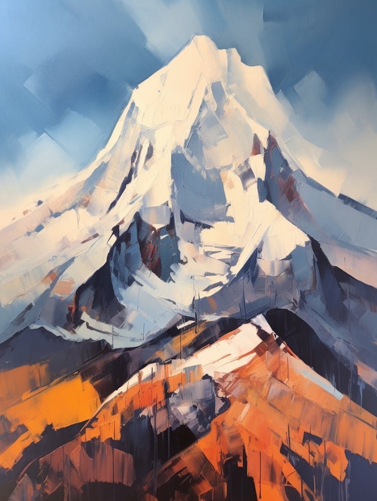 Mont Blanc France 2 Mountain Painting