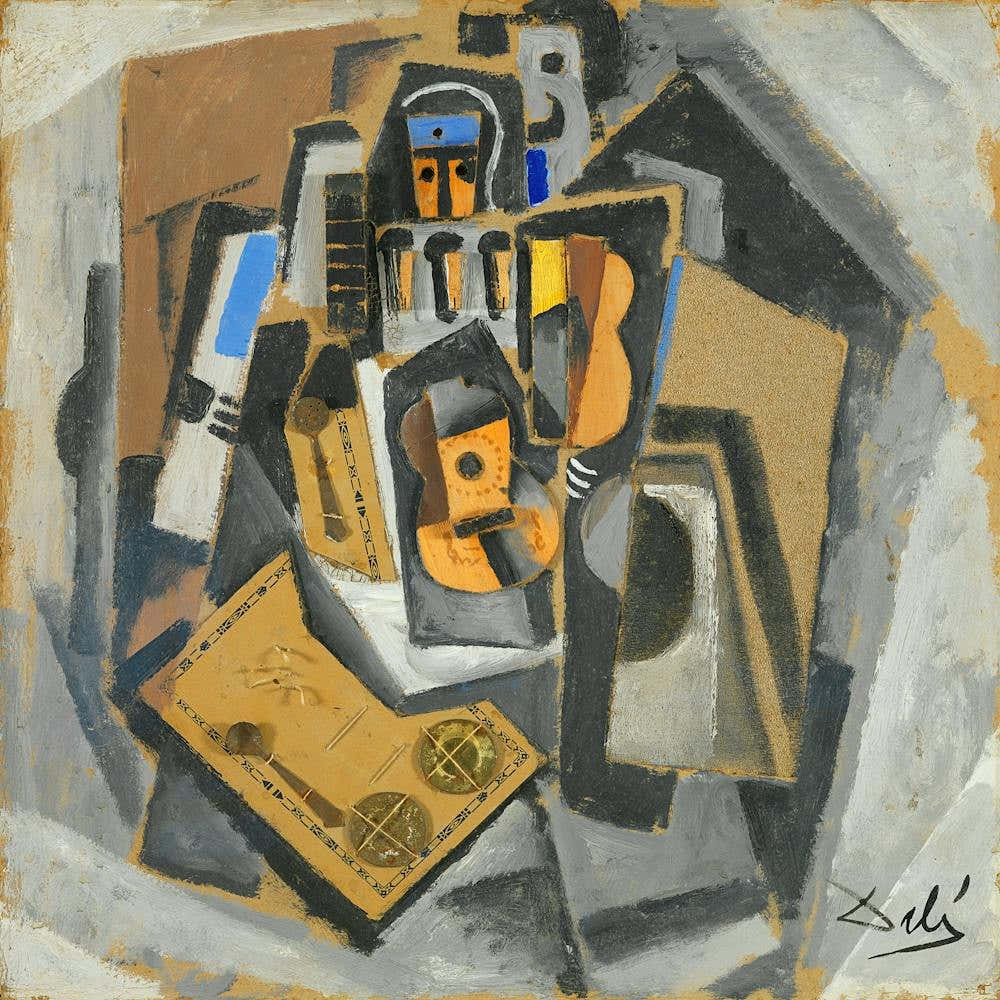 Salvador Dali Pierrot With Guitar