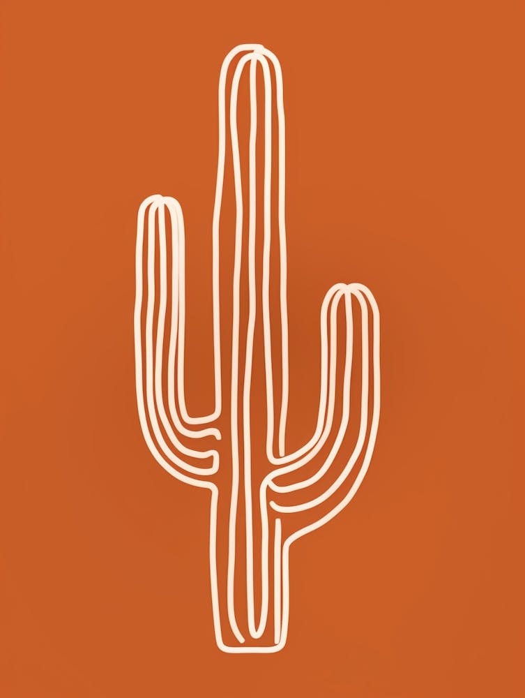 Cactus Line Drawing Organ Pipe Cactus 3