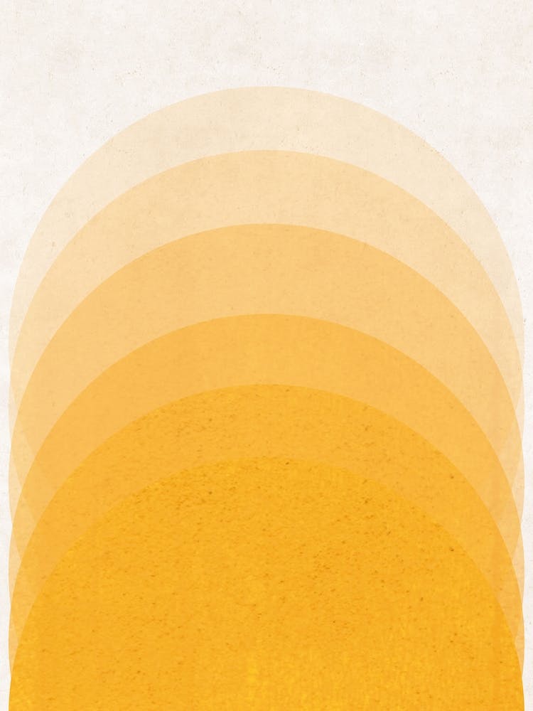 Gradient Sun Rising Mustard Abstract