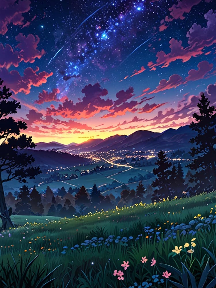 Night Sky Anime aesthetic 61