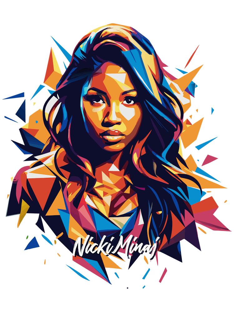 Nicki Minaj 03 Portrait Music Icon Style WPAP Pop Art