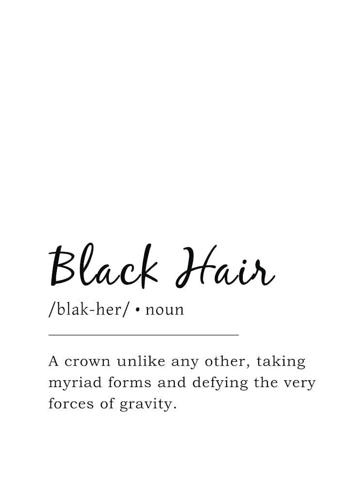 Black Hair Definition Print - Celebrating Afrocentric Beauty and Culture