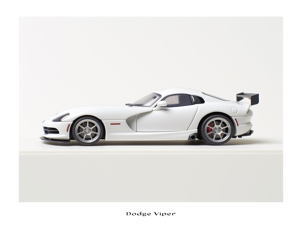 Toy Car Dodge Viper White Poster