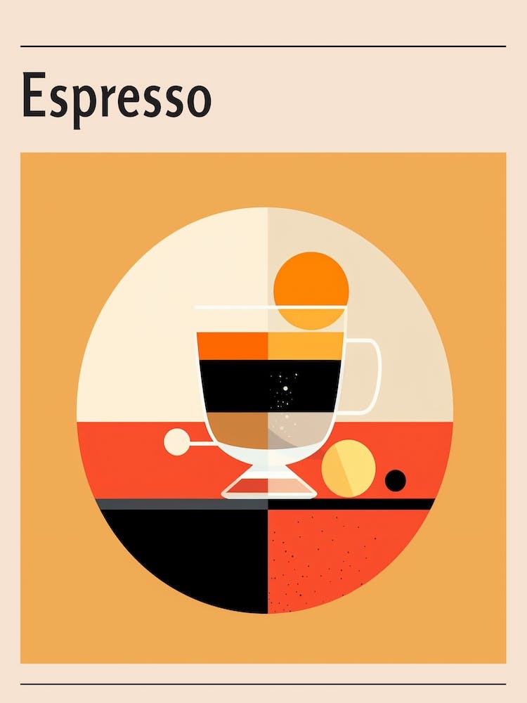 Espresso Midcentury Modern Poster