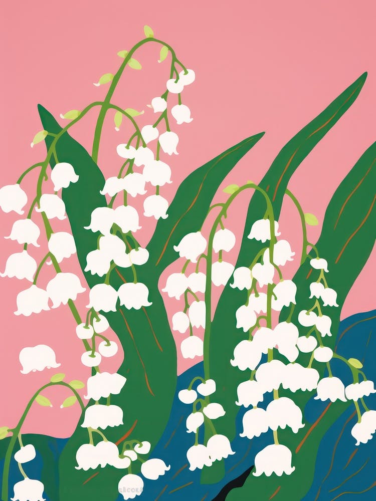 Lilies Of The Valley Flower Big Bold Illustration 1