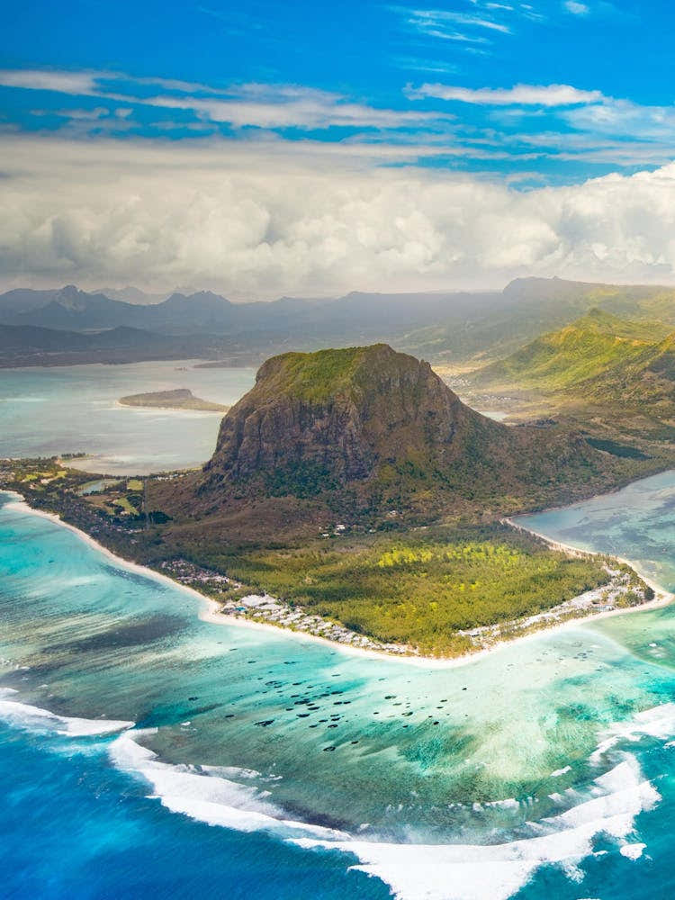 Aerial View Of A Tropical Island
