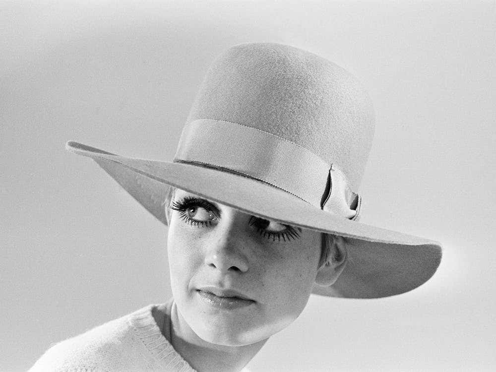 Twiggy Modelling A Floppy Hat, 1966
