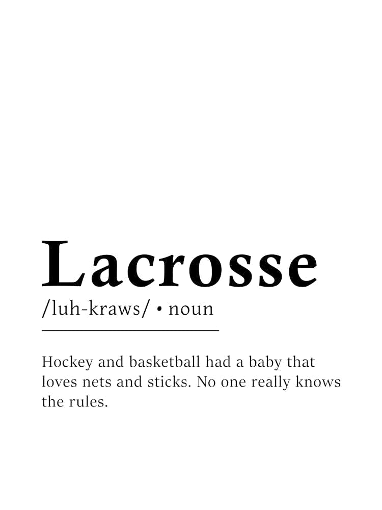Lacrosse Definition Poster - Dictionary