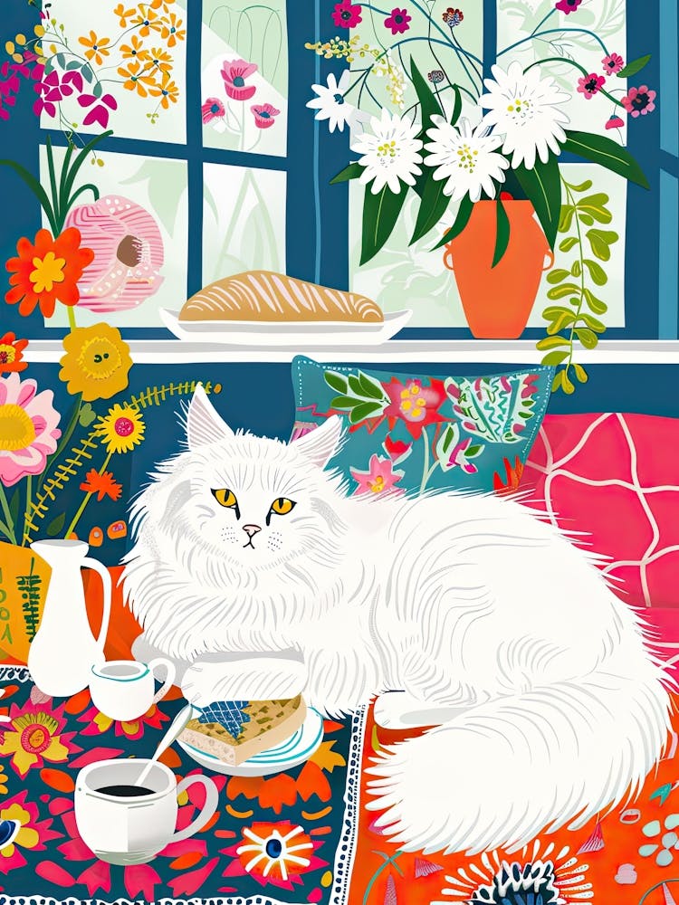 Tea Time With A Angora Cat 6