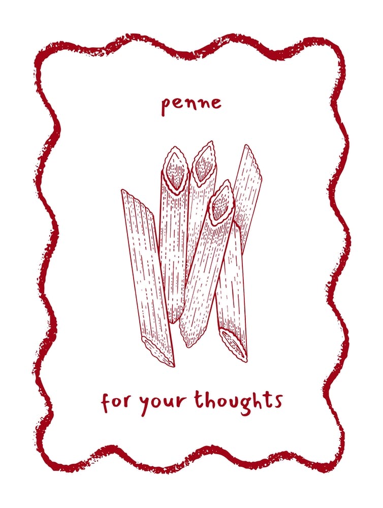 Red Penne For Your Thoughts Pasta