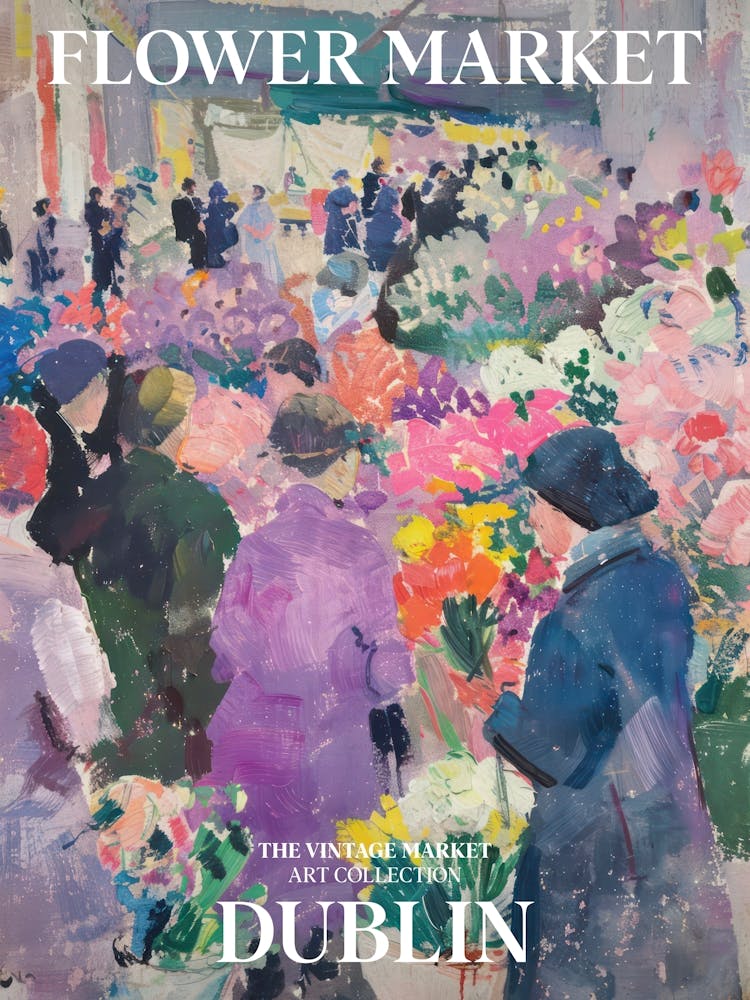 Vintage Flower Market Painting Dublin