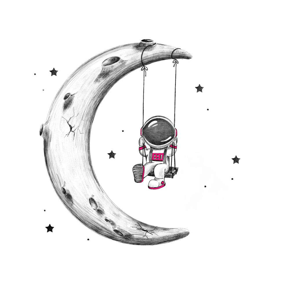 Moon Star Astronaut Universe Galaxy Cosmos Planet Space