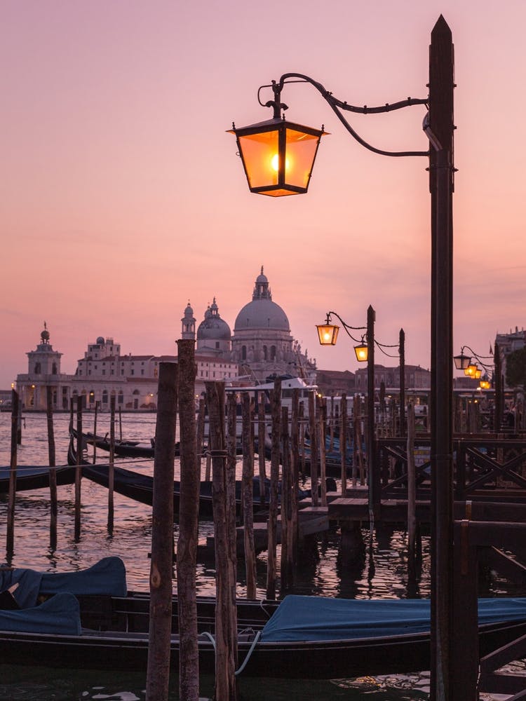 Pink Dusk At Venice Italy