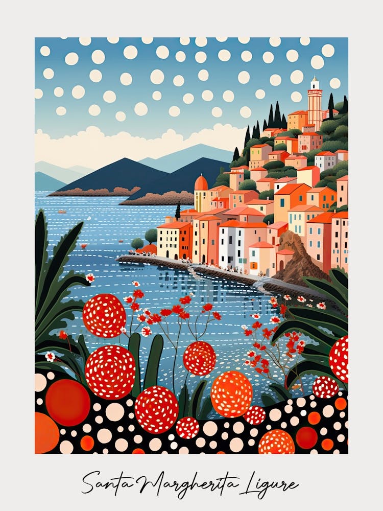 Poster Of Santa Margherita Ligure, Italy, Illustration In The Style Of Pop Art 4