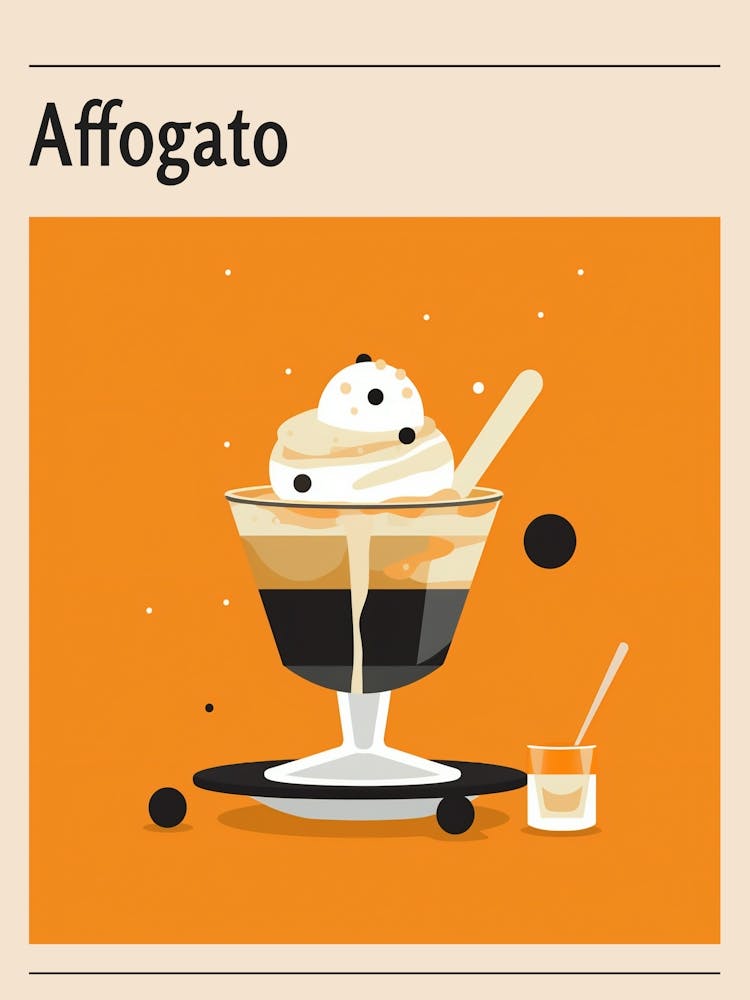 Affogato Midcentury Modern Poster