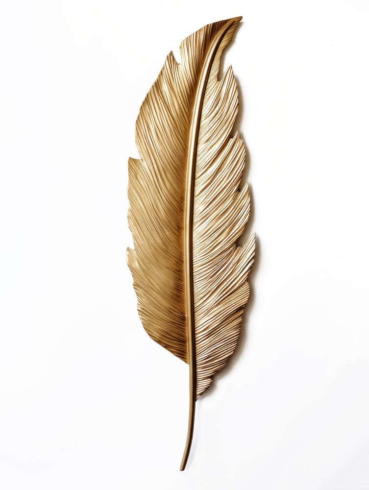 Gold Feather Wall Art