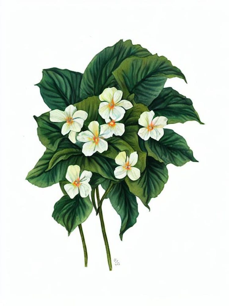 Impatiens (Impatiens Hybrids) Watercolor