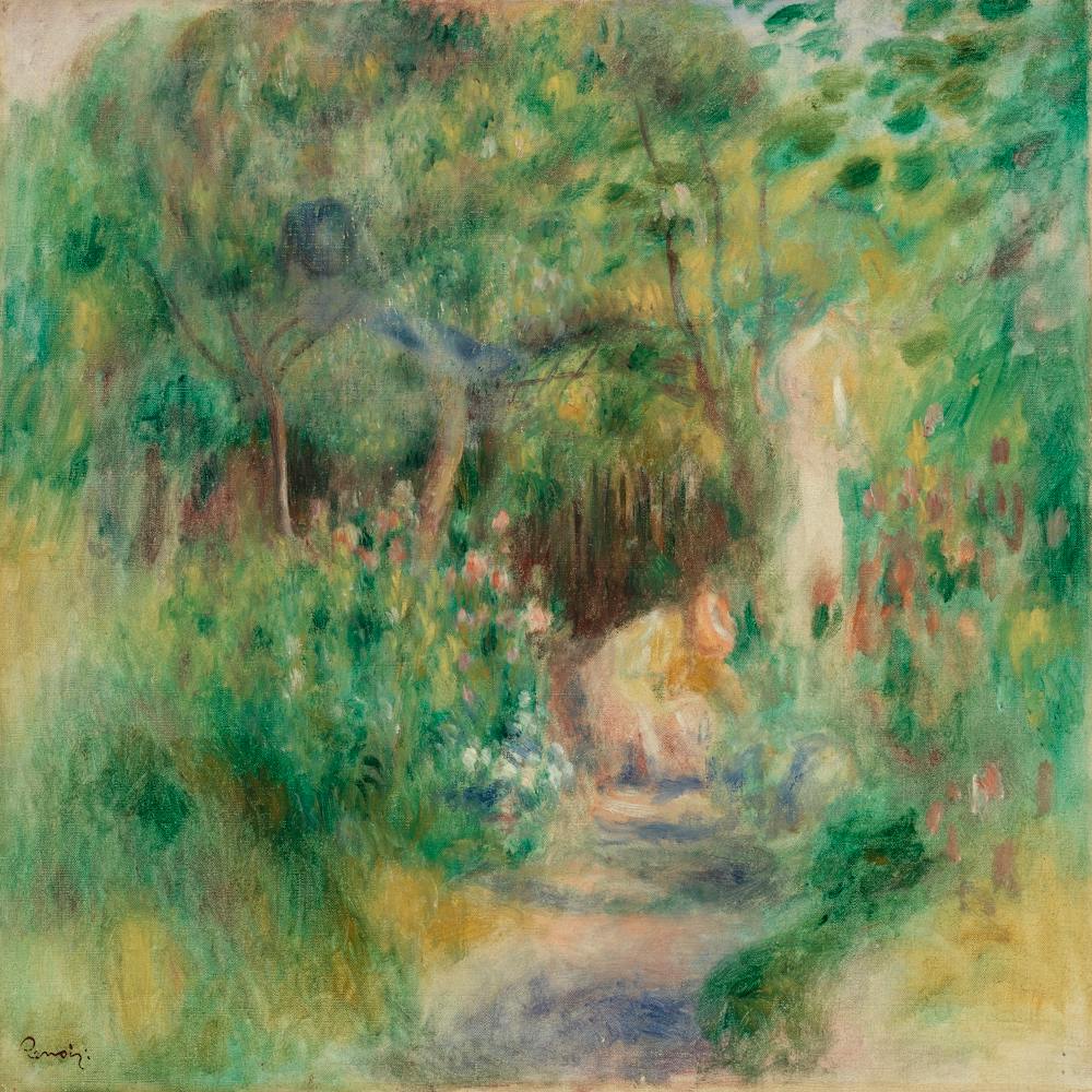 Landscape With Woman Gardening, Pierre Auguste Renoir