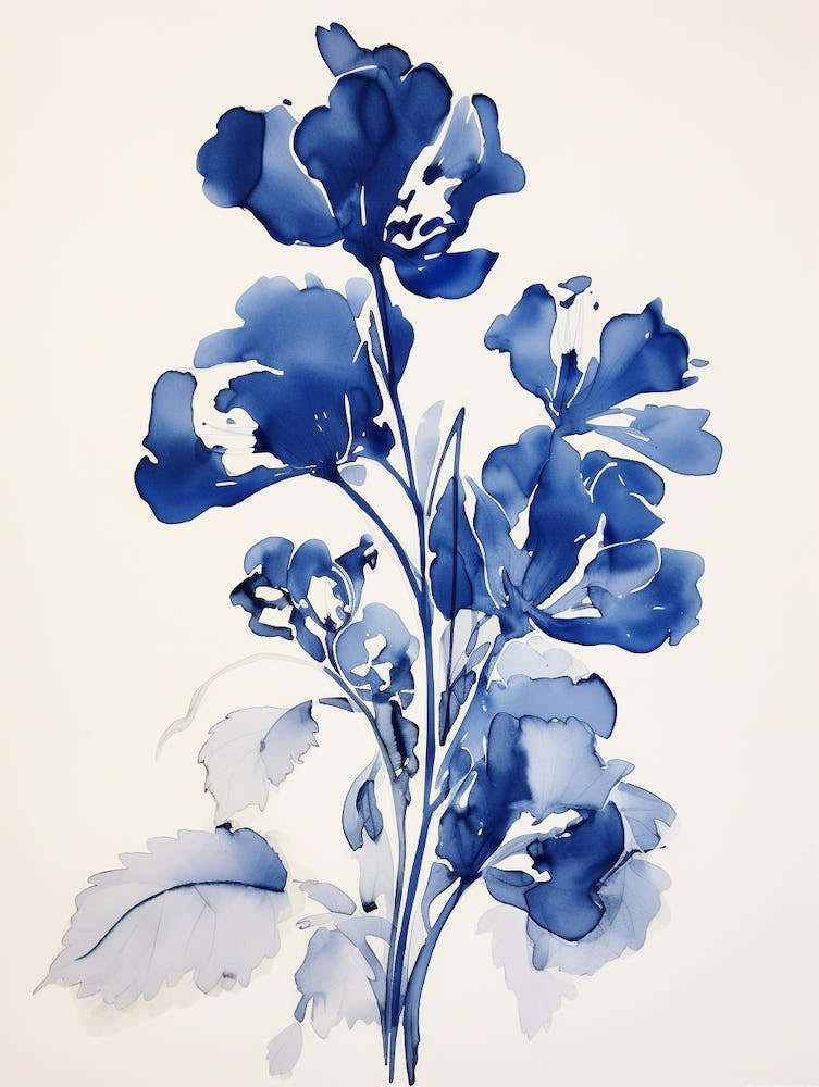 Blue Botanical Snapdragon 2