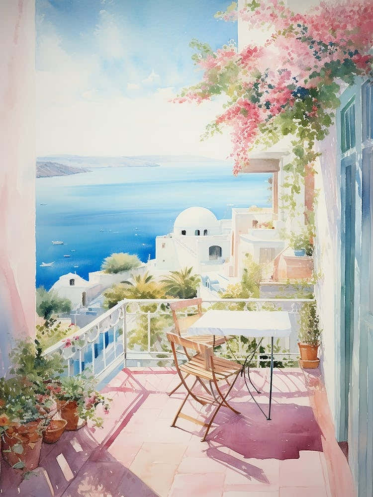 Balcony Bliss: Coastal Terrace Art