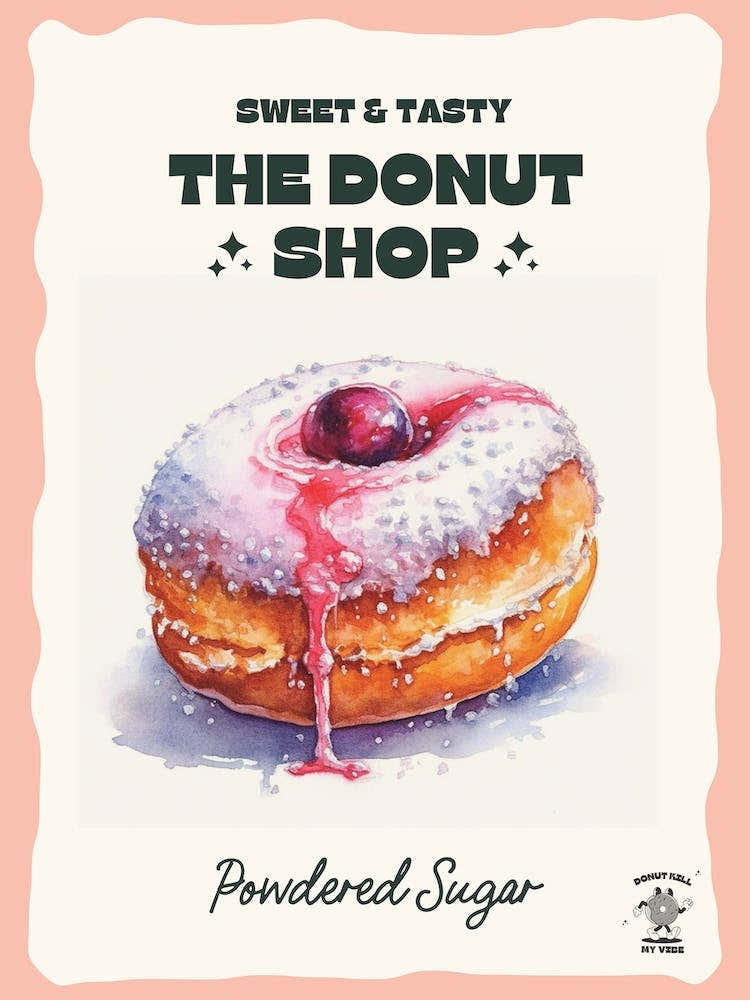 Powdered Sugar Donut The Donut Shop 0