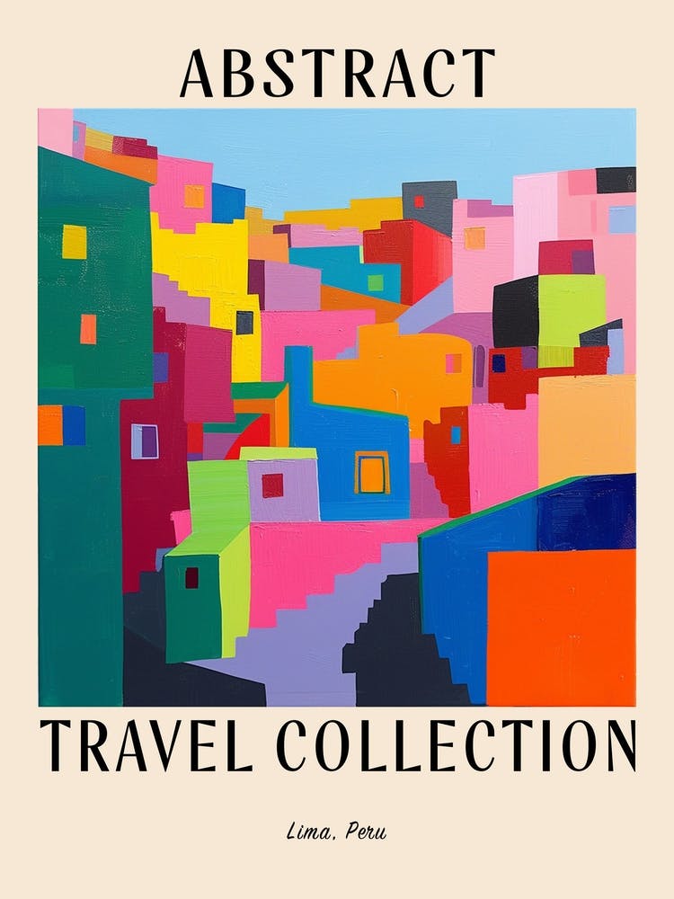 Abstract Travel Collection Poster Lima Peru 4