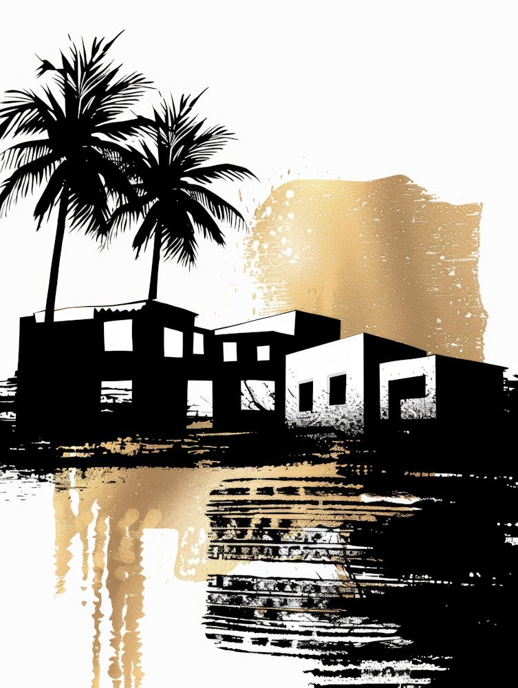 House With Palm Trees