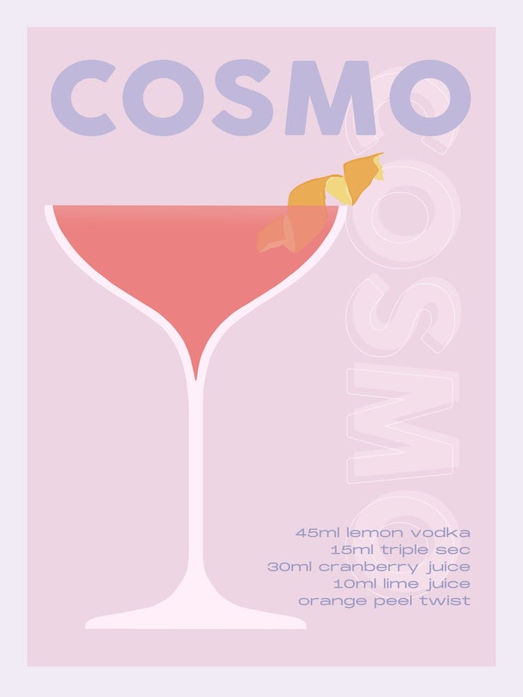 Purple Cosmo Cocktail