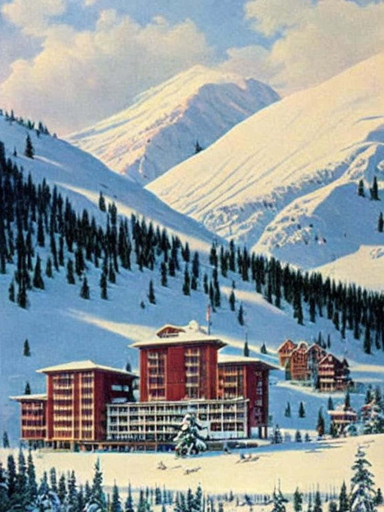 Alyeska, Usa Ski Resort Vintage Landscape 3 Skiing Poster