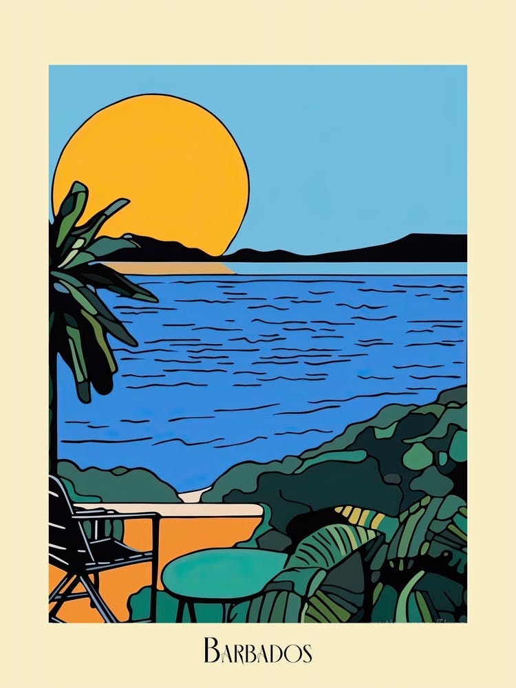 Poster Of Minimal Design Style Of Barbados 4